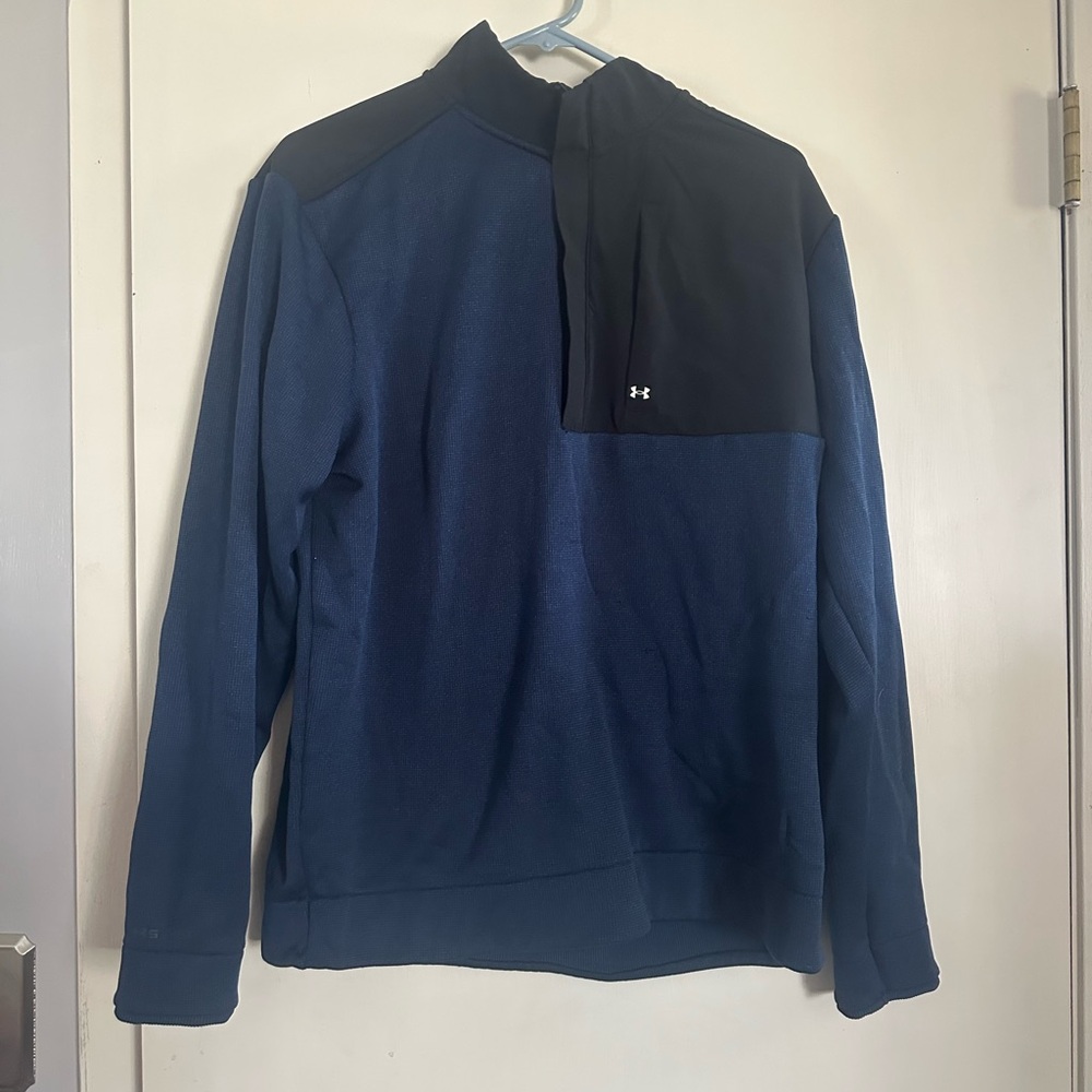 Under Armour Blue and Black 1/4 zip